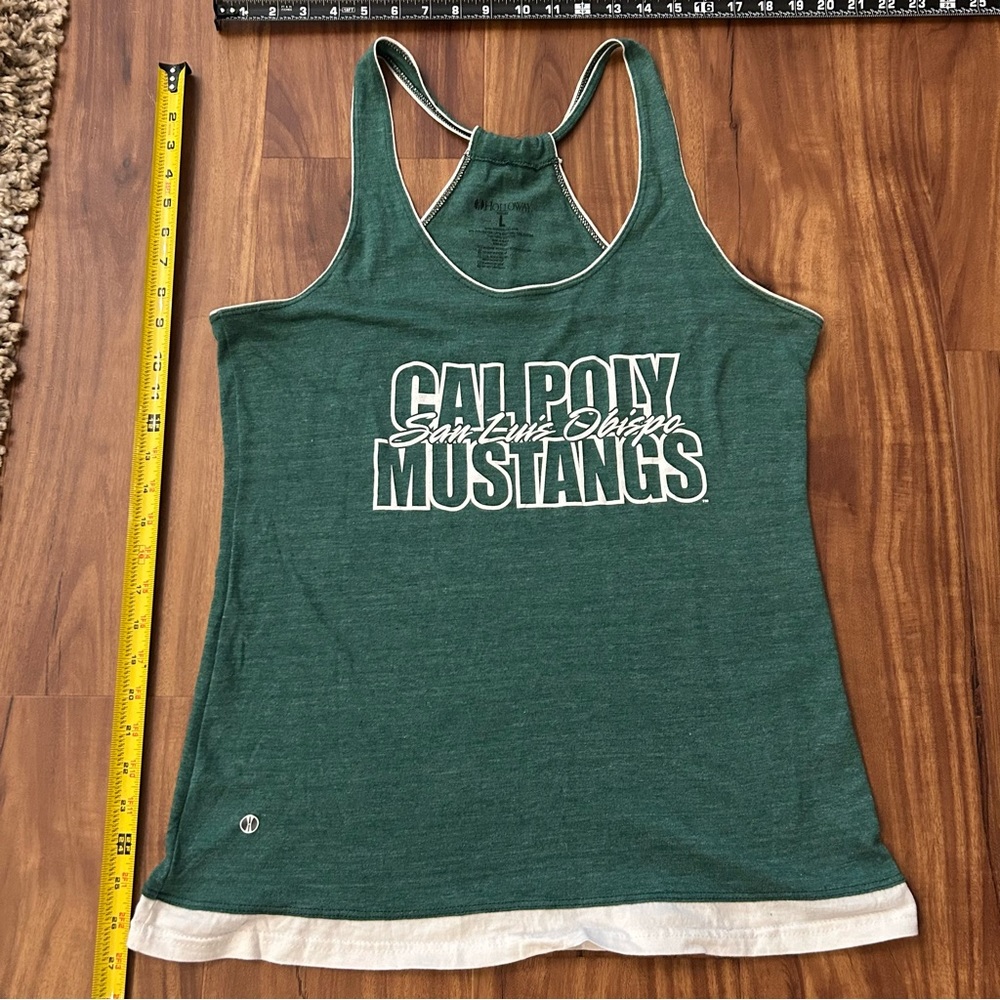 Cal Poly Mustangs Holloway Green Women's Racerback Tank Top San Luis Obispo